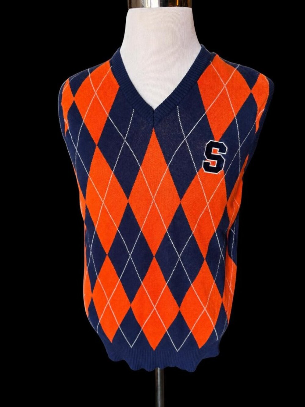 Donegal Bay Syracuse University Orange and Blue Argyle Sweater Vest